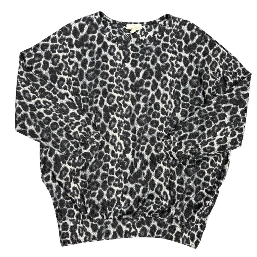 Women's FANTASTIC FAWN Animal Print Oversized Sweater Dress- Size